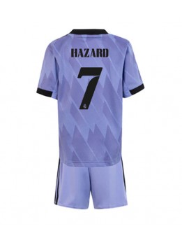 Real Madrid Eden Hazard #7 Auswärts Trikotsatz für Kinder 2022-23 Kurzarm (+ Kurze Hosen)